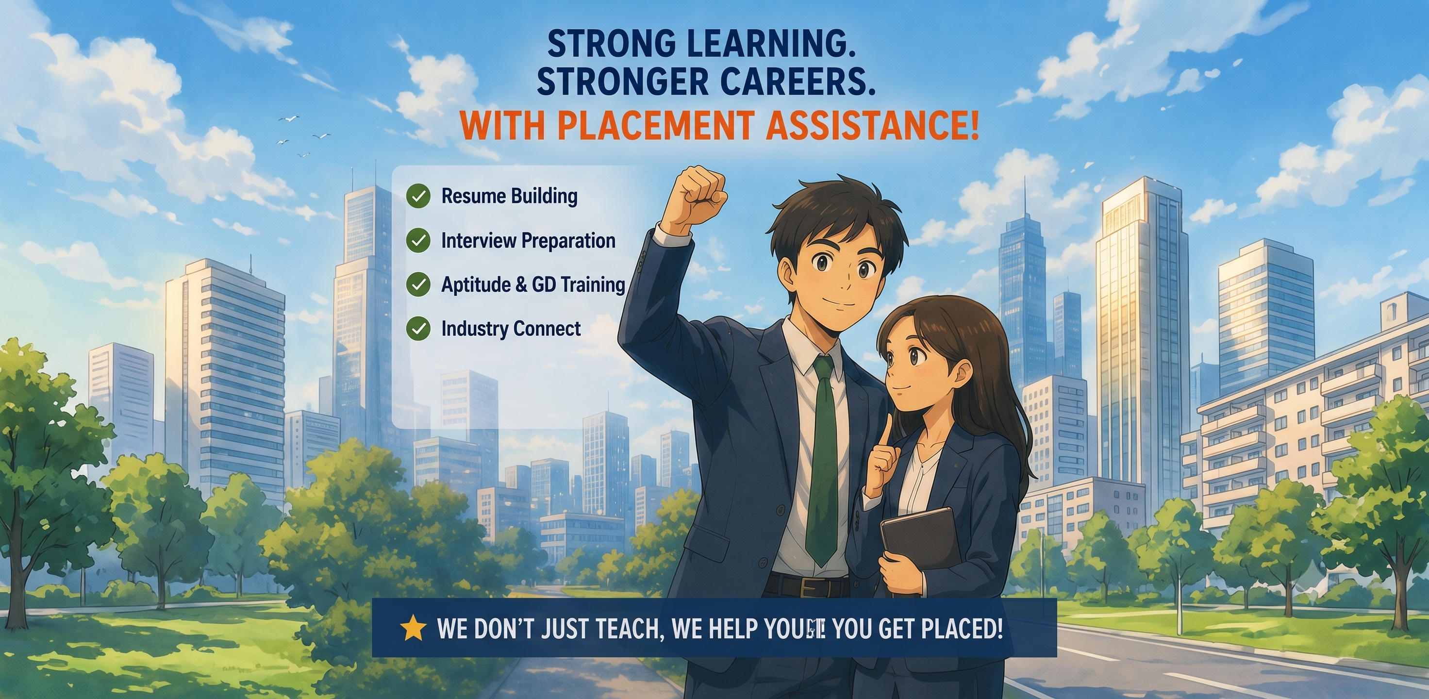 Strong learning, stronger careers with placement assistance